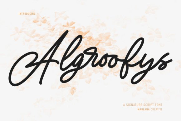 Algroofys: A Modern Script Font for Creative Web Design Projects