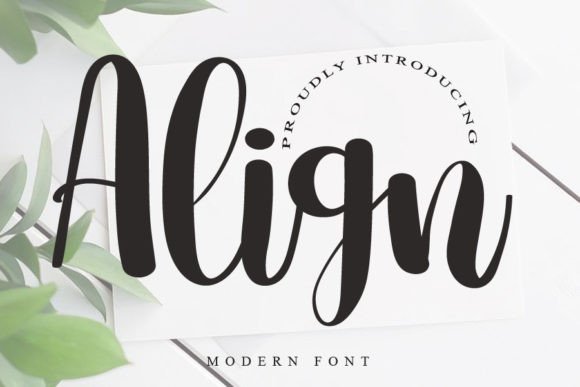 Align: A Fresh Handwritten Script Font for Crafters and Sellers