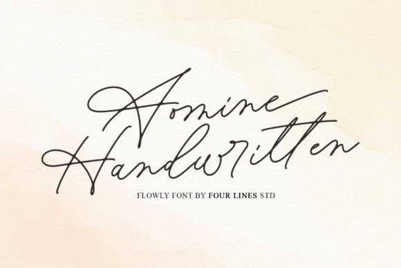 Aomine: A Delicate Handwritten Font for Modern Branding Projects