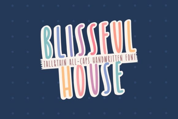 Blissful House: A Stylish Handwritten Font for Crafters and Product Designers