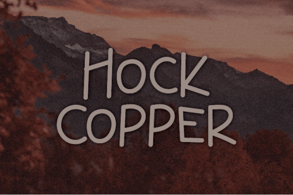 Hock Copper: A Handwritten Font That Elevates Small Business Branding