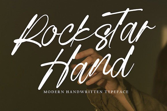 Rockstar Hand: A Stylish Script Font for Modern Branding Projects