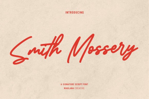 Smith Mossery: A Modern Script Font That Elevates Brand Identity