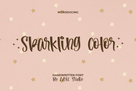 Sparkling Color: A Magical Script Font for Crafters & Product Designers